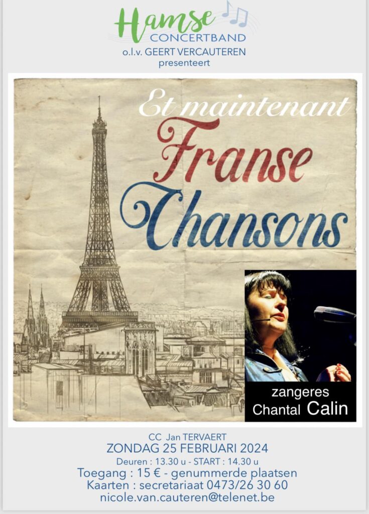 Et maintenat Franse Chansons gebracht door de Hamse concertband