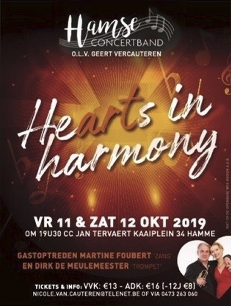Hearts in Harmony gebracht door de Hamse concertband