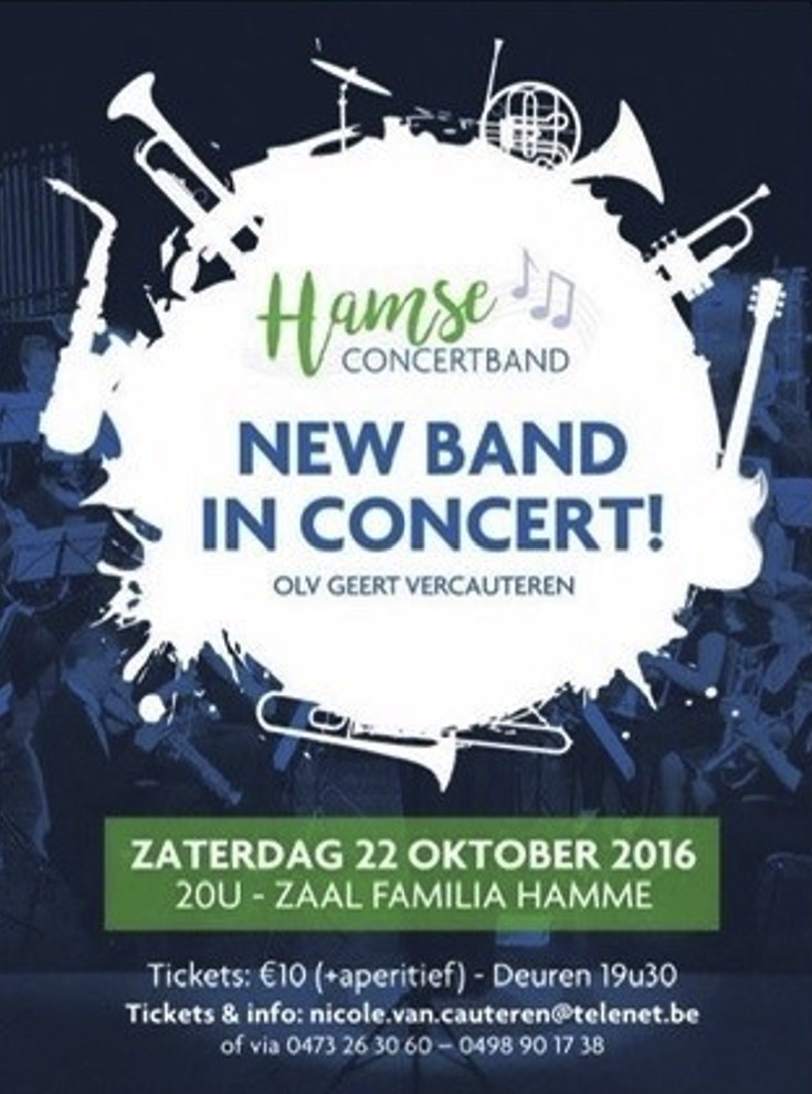 New band in concert 20216 door Hamse concertband